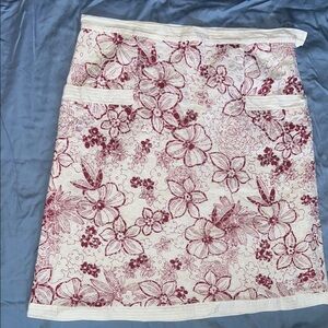 Studio M Red Knee-Length A-Line Skirt for Casual Wear